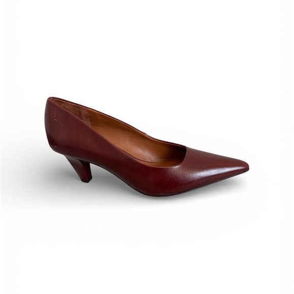 Franco Sarto Shoes - Franco Sarto Mahogany Red/Brown Leather Pumps